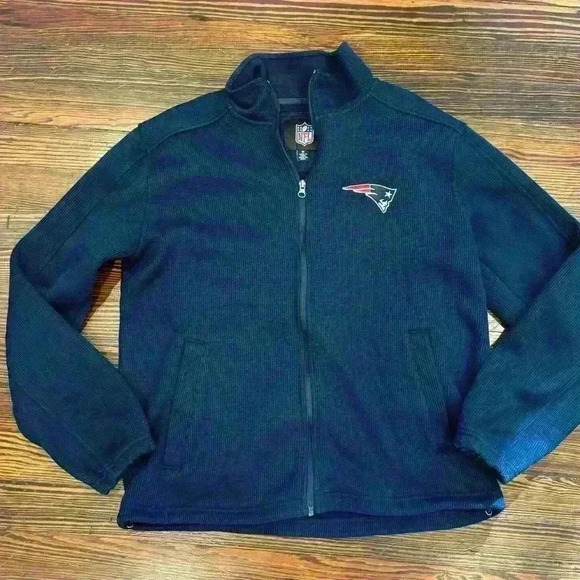 Men’s G-111 Sports By Carl Banks Navy New England Patriots QR Audible Jacket - Picture 3 of 7